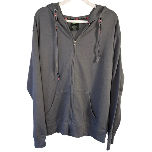 Keep a Breast Foundation I Love Boobies Gray Zip-Up Hoodie Size L Cozy - Picture 1 of 14